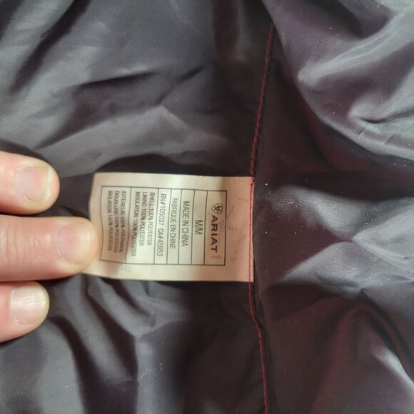 Ariat Women Quilted Red Diamond Lightweight Insulated Outdoors Vest Size M - Picture 5 of 9